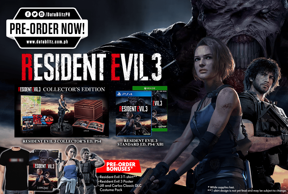 Evil 3 standard and ed. now available for preorder at Datablitz