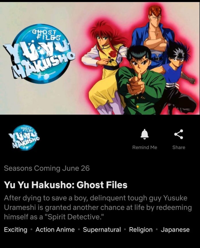 yu yu hakusho netflix 2020