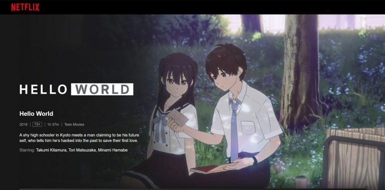 Anime movie 'Hello World' is now available on Netflix