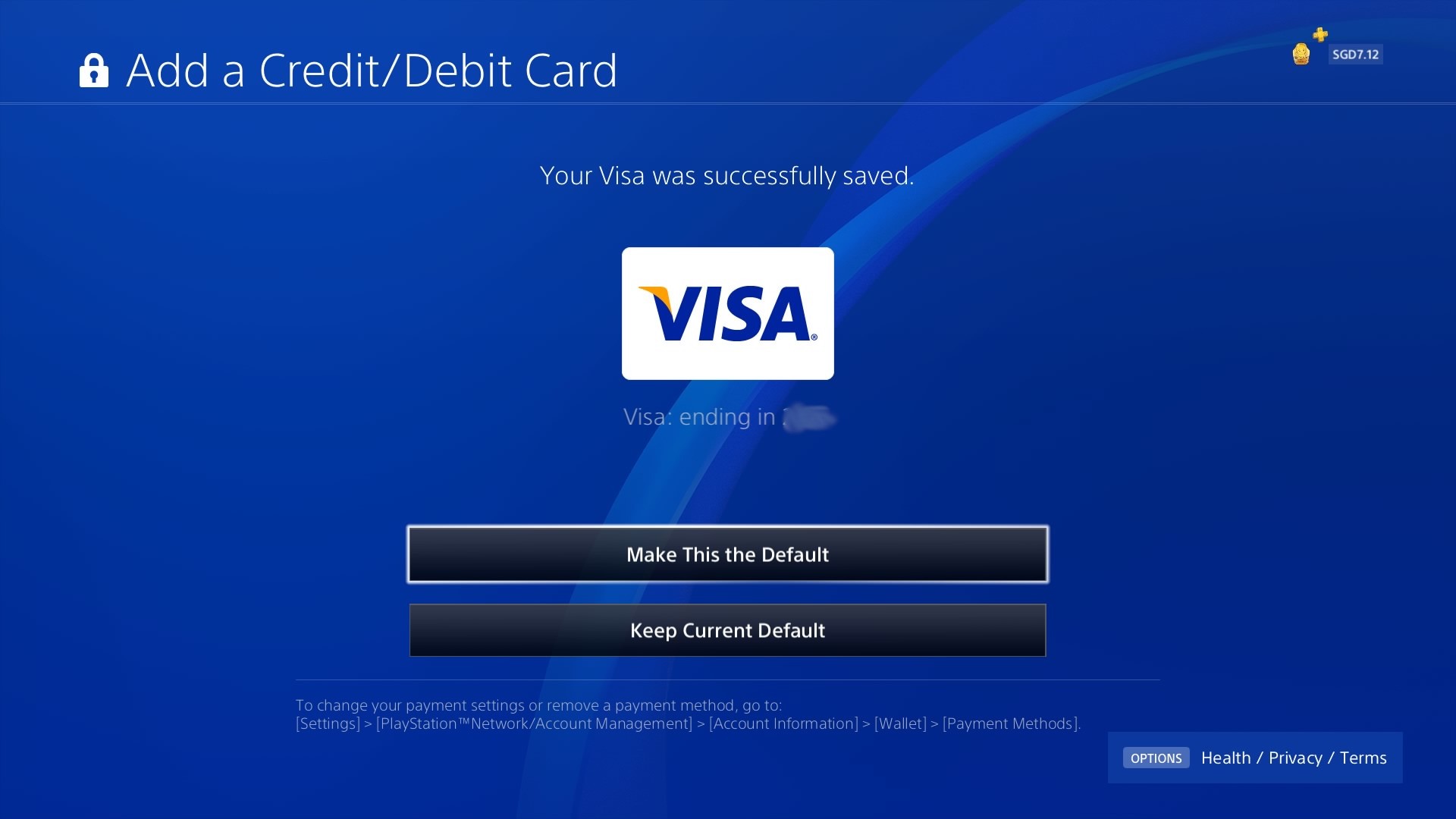 does sony playstation plus not accept gift visas