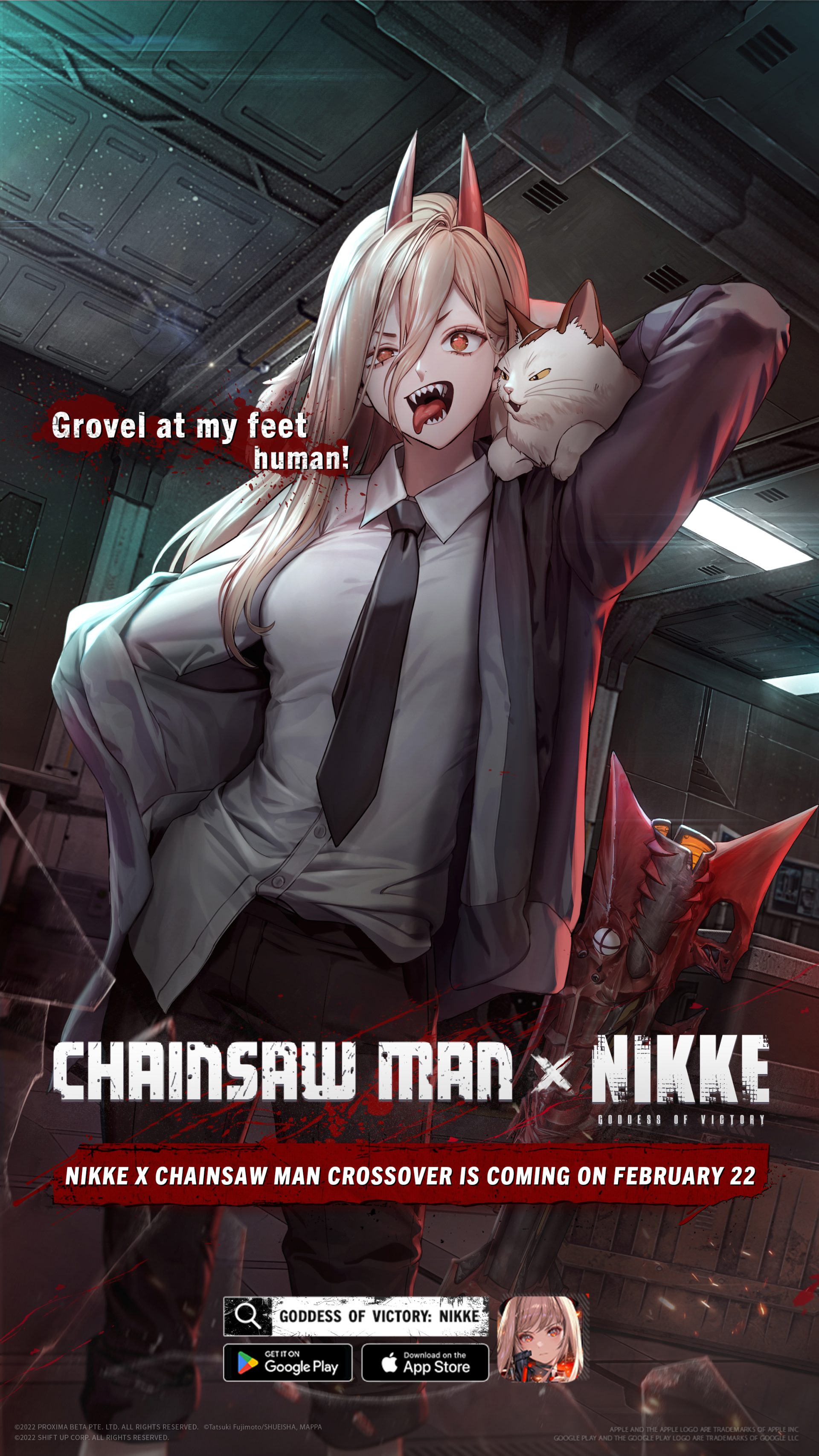 Chainsaw Man X GODDESS OF VICTORY: NIKKE Collab Out Now